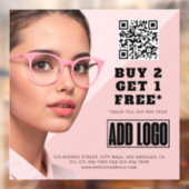 眼科医 視力矯正用品事業 QRコード ウィンドウサイン (シート2)