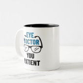 眼科医You患者の眼科おもしろい医 ツートーンマグカップ (正面左)