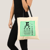 眼科学の視力検査表のカスタムなOptometryのオフィス トートバッグ (正面(商品))