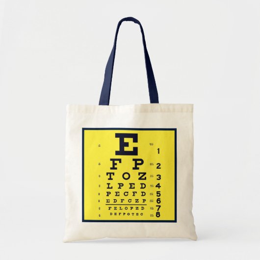 眼科学の視力検査表の経済的なOptometry トートバッグ (正面)