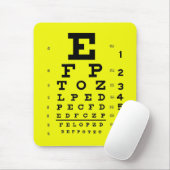 眼科学のOptometryの医学の視力検査表の黄色 マウスパッド (マウス)