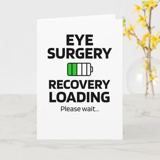 眼科手術回復ギフト緑内障白内障LASIK カード (黄色い花)