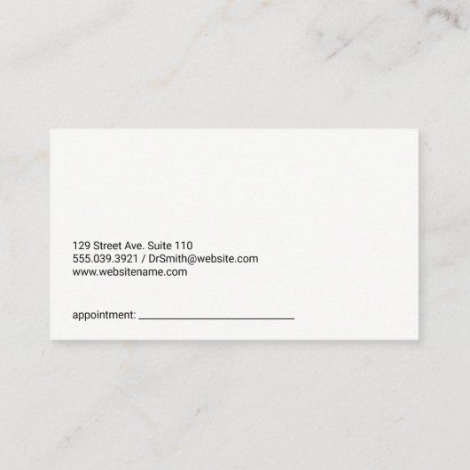 眼科検査表 | 処方眼鏡 予約カード (裏面)