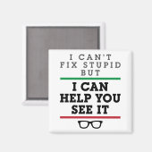 眼科検眼士，愚か者を見る マグネット (正面/裏面)