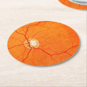 眼科検眼診察コースター ラウンドペーパーコースター (アングル)