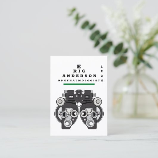 眼科気に医 名刺 (スタンド正面)