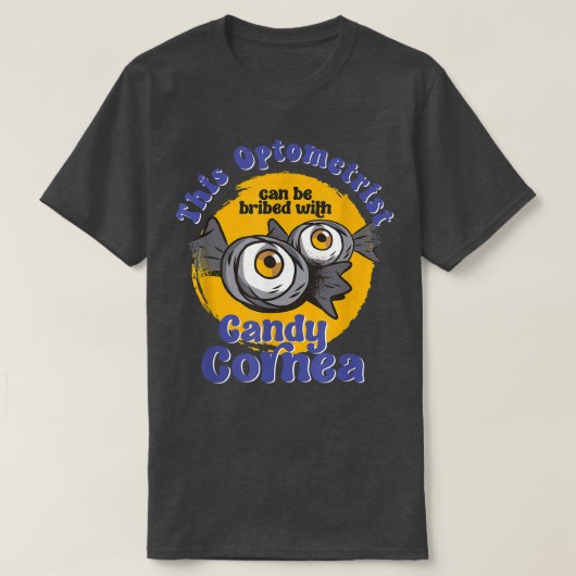 眼科用おもしろい眼科キャンディ角膜眼科ハローウィー Tシャツ (デザイン正面)