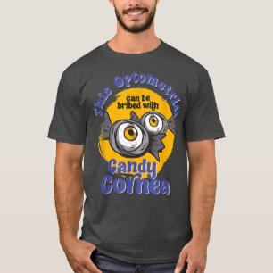 眼科用おもしろい眼科キャンディ角膜眼科ハローウィー Tシャツ