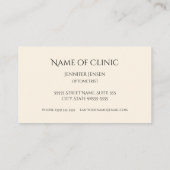 眼科用エレガント金ゴールド虹彩アポイントメント 予約カード (裏面)