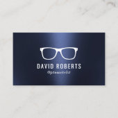 眼科用メガネモダンネイビーブルー 名刺 (正面)