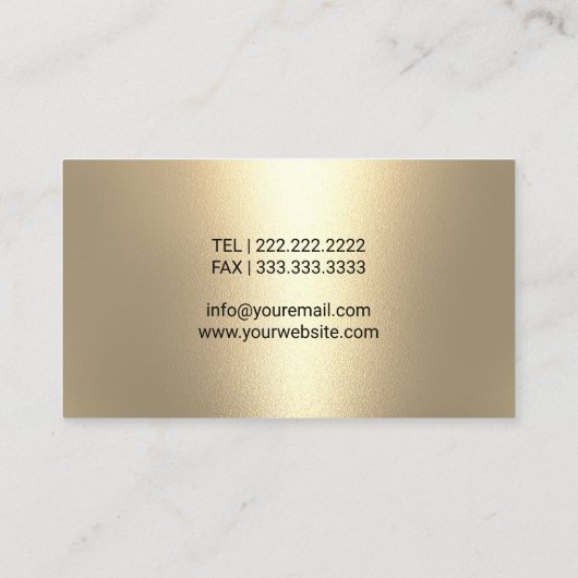 眼科用モダン眼鏡海軍金ゴールド 名刺 (裏面)