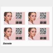 眼科用眼科アイウェアビジネスQRコード 長方形シール (シート)