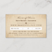 眼科用眼科アポイントメントクラシックイラストレーション 予約カード (裏面)