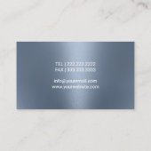 眼科用眼鏡ほこりっぽいモダンブルー 名刺 (裏面)