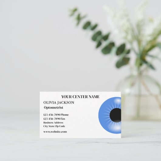 眼科用眼鏡視気にアポイントメントカード 名刺 (スタンド正面)