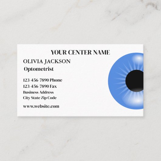 眼科用眼鏡視気にアポイントメントカード 名刺 (正面)