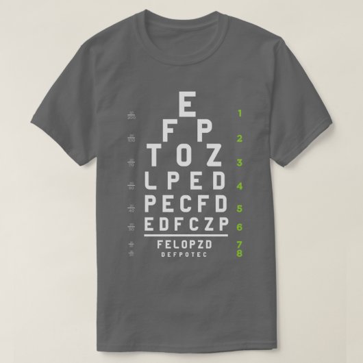 眼科眼科おもしろい眼光学顕微鏡 Tシャツ (デザイン正面)