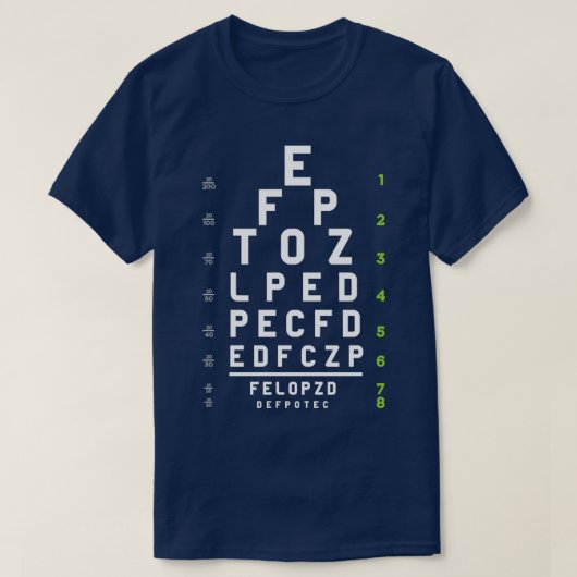 眼科眼科おもしろい眼光学顕微鏡 Tシャツ (デザイン正面)