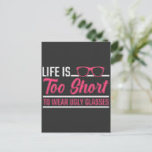 眼科眼科医の醜い眼鏡検眼器 ポストカード (スタンド正面)