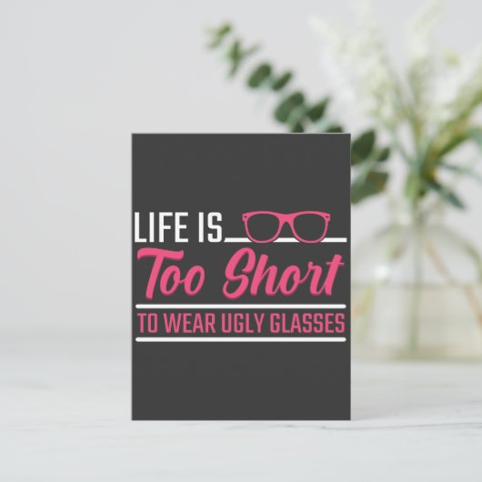 眼科眼科医の醜い眼鏡検眼器 ポストカード (スタンド正面)