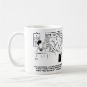 眼精疲労与え者の眼精検査 コーヒーマグカップ (左)