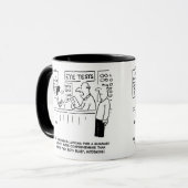 眼精疲労与え者の眼精検査 マグカップ (正面左)