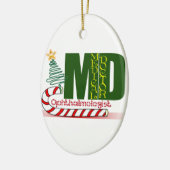 眼視科医メリークリスマスMDドクター セラミックオーナメント (左)