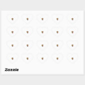 眼鏡おもしろい付きキリンカラフルプ絵を描ス ハートシール (シート)
