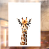 眼鏡おもしろい付きキリン ウィンドウサイン (シート2)