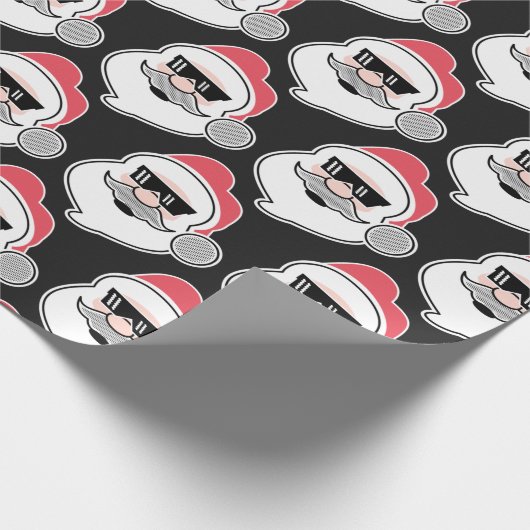 眼鏡おもしろい付きサンタヘカッコいいモダンッド ラッピングペーパー (角)