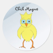 眼鏡おもしろい付きヒック ラウンドシール (正面)