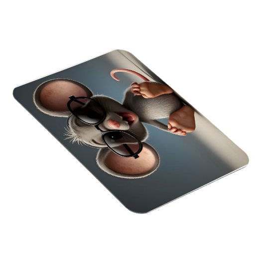 眼鏡おもしろい付きマウス マグネット (右側)