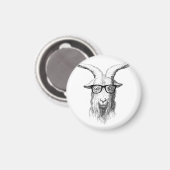 眼鏡おもしろい付き動物ヒップスターヤギ マグネット (正面/裏面)