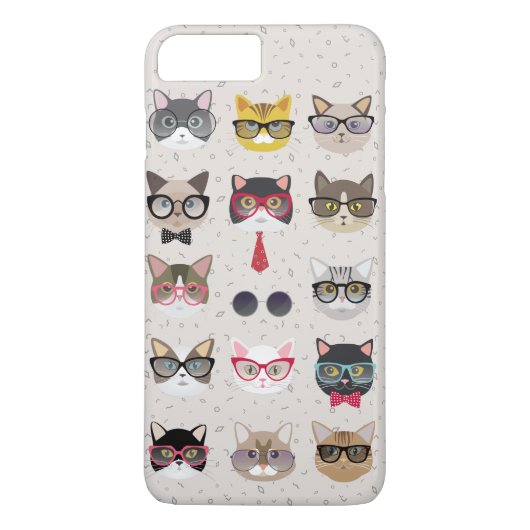 眼鏡おもしろい付き猫iPhone 7 Plusケース Case-Mate iPhoneケース (裏面)