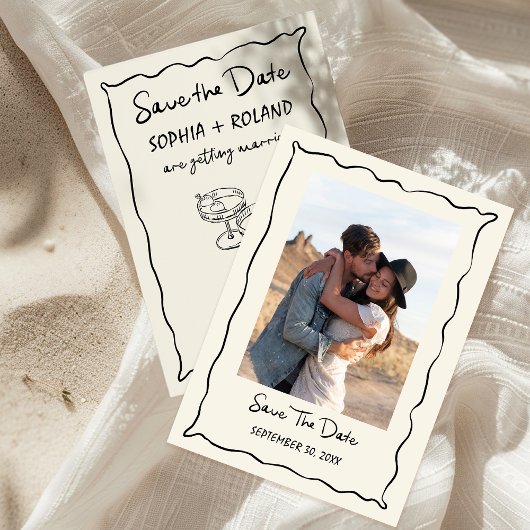 眼鏡お洒落ハート描が日付カードを保存 招待状