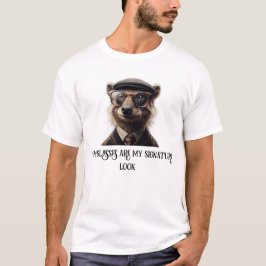 眼鏡が私の特徴的な顔だ Tシャツ