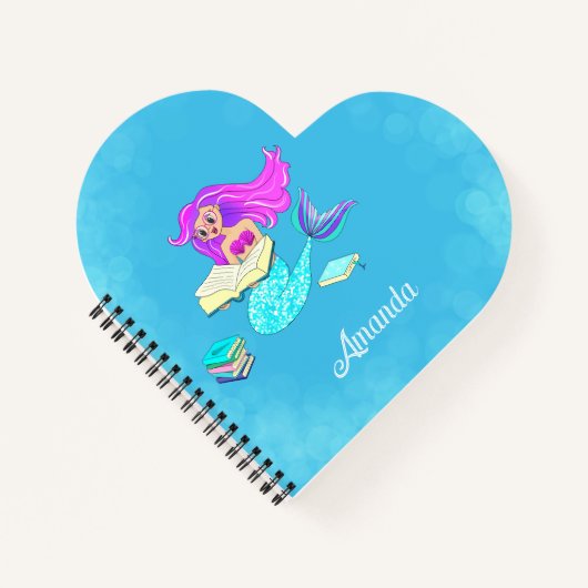 眼鏡きらめく付きマーメイド読 ノートブック (正面)
