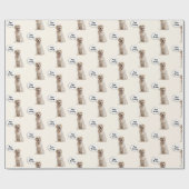 眼鏡つきゴールデンレトリバー ラッピングペーパー (フラット)