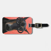 眼鏡つきドーバーマン ラゲッジタグ (正面横)