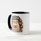 眼鏡でクマ – "Overthink This" Quirk Journal マグカップ (正面左)