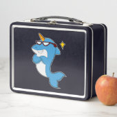 眼鏡でユニコーンのイルカ.PNG メタルランチボックス (インサイチュ)