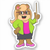 眼鏡で先生に負ける シール (正面)