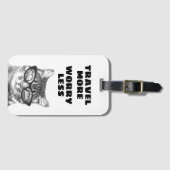 眼鏡で猫の心配おもしろいを減らす ラゲッジタグ (正面横)