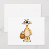 眼鏡とバッグのキリン ポストカード (正面/裏面)