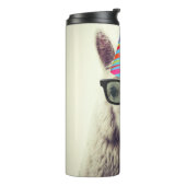 眼鏡とパーティー帽子のアルパカ タンブラー (回転左)