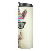 眼鏡とパーティー帽子のアルパカ タンブラー (回転右)