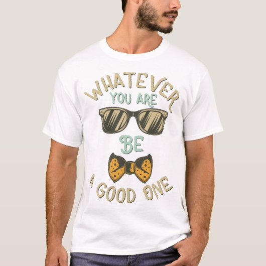 眼鏡と蝶ネクタイ Tシャツ (正面)