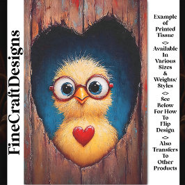 眼鏡と赤いハートの覗き雛BY1 Decopage 薄葉紙