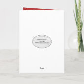 眼鏡と赤い本の入った猫77誕生日 カード (裏面)