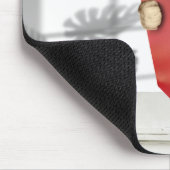 眼鏡と赤い本の入った猫 マウスパッド (コーナー)